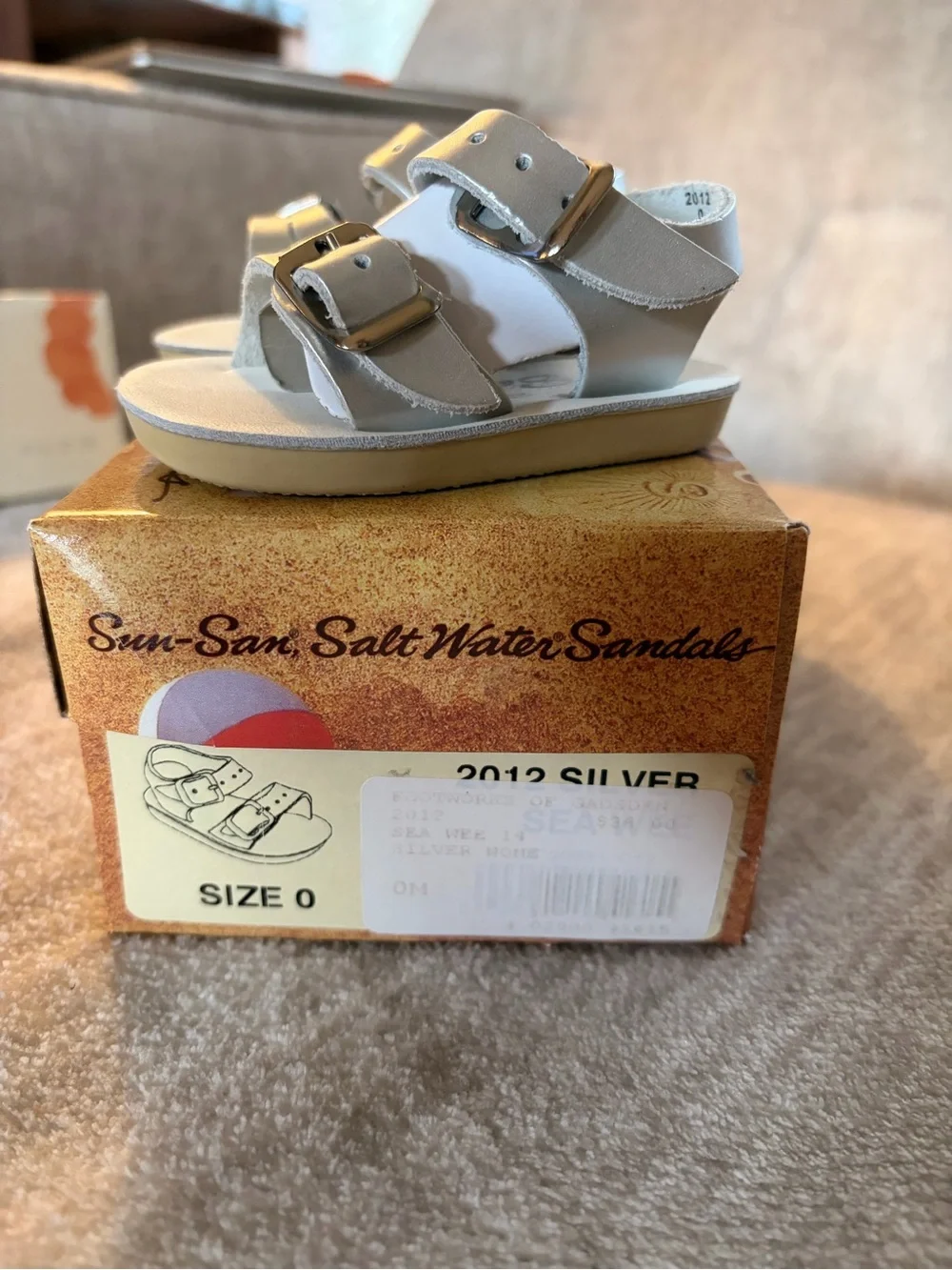 Livie & Luca Kids' Light Pink Shimmer Leather Shoes/ Sun-Sand Sandles size 0-6M